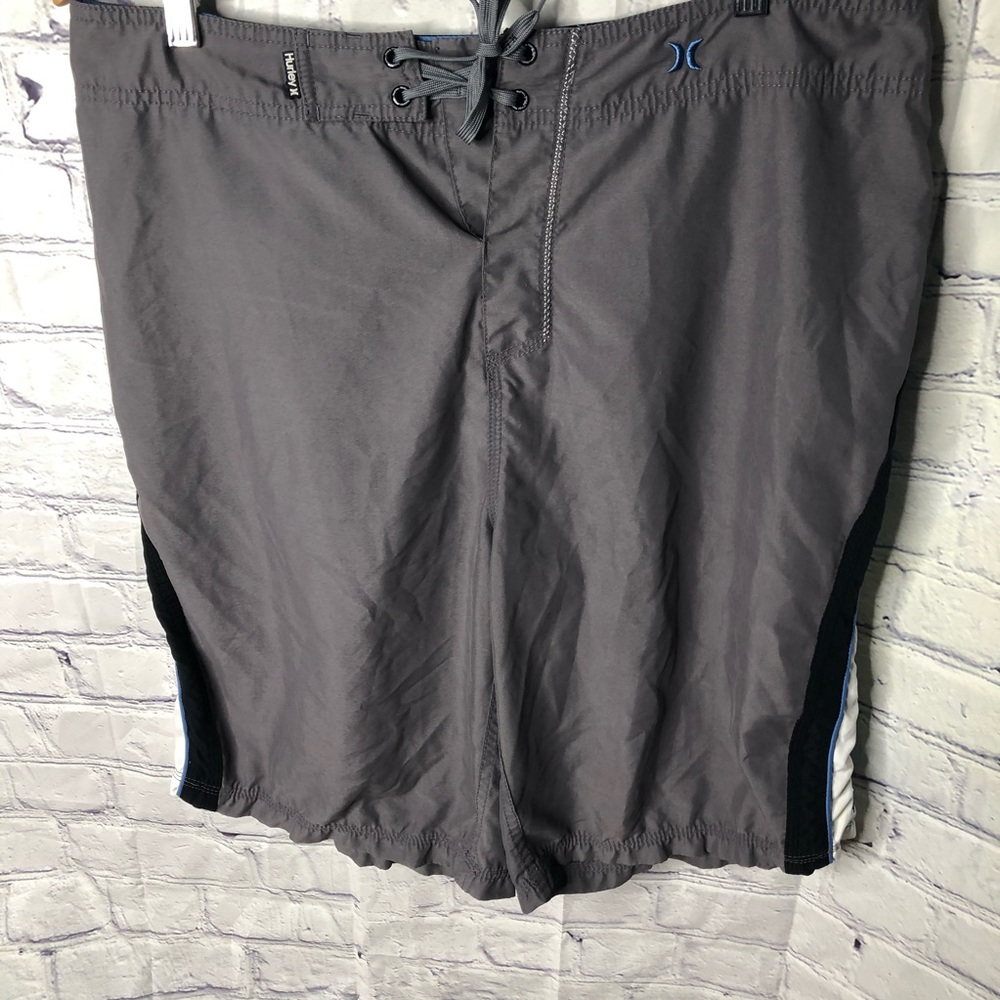 HURLEY Board Shorts Men’s Grey White Blue Size 36